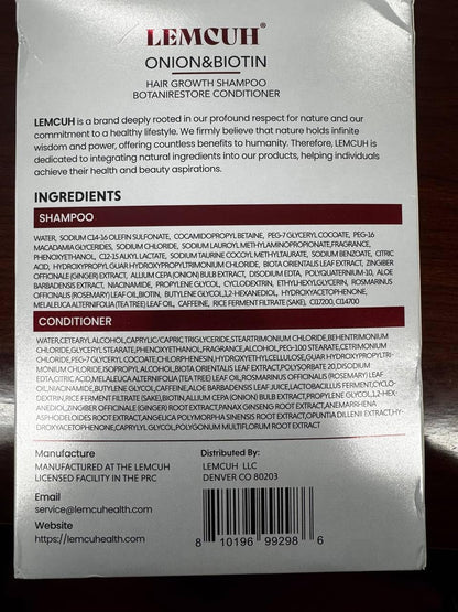 Premium imported hair care duo for volume and root strengthening
