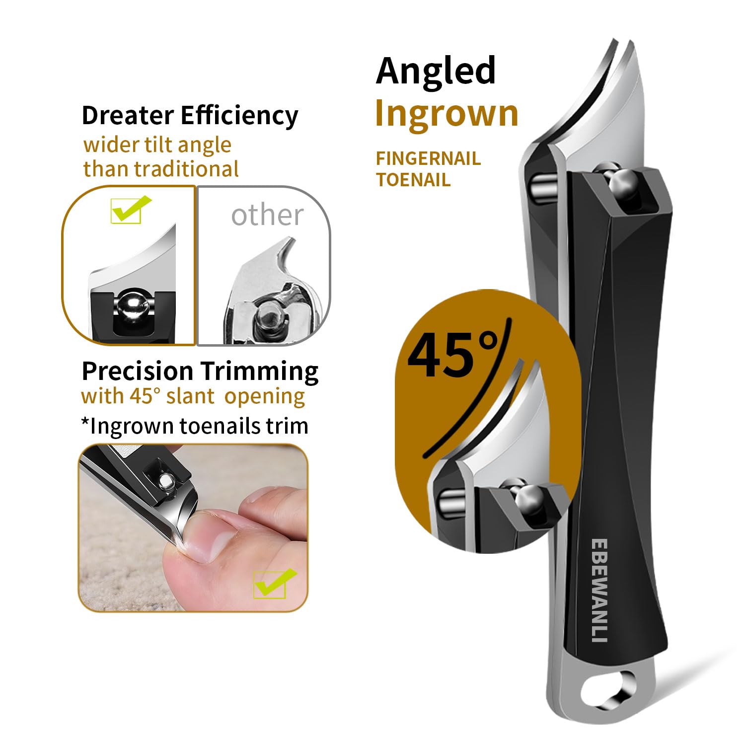 EBEWANLI professional pedicure tool set contents layout