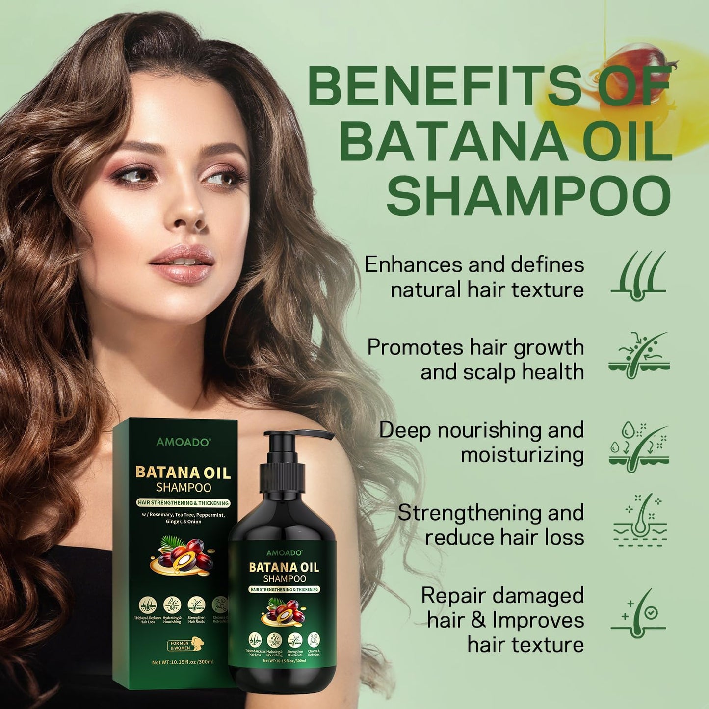 Sulfate free thinning hair shampoo with rosemary and tea tree oil