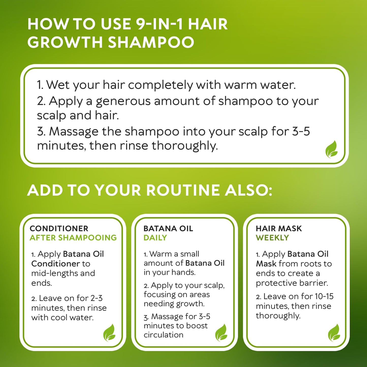 Natural batana oil and argan oil daily scalp health shampoo