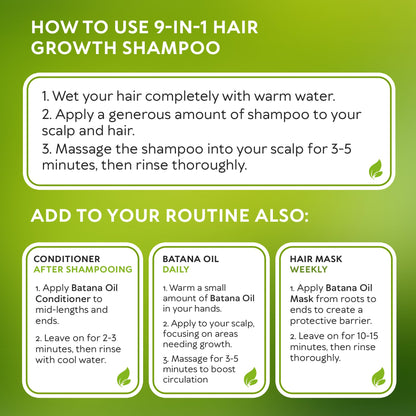 Natural batana oil and argan oil daily scalp health shampoo