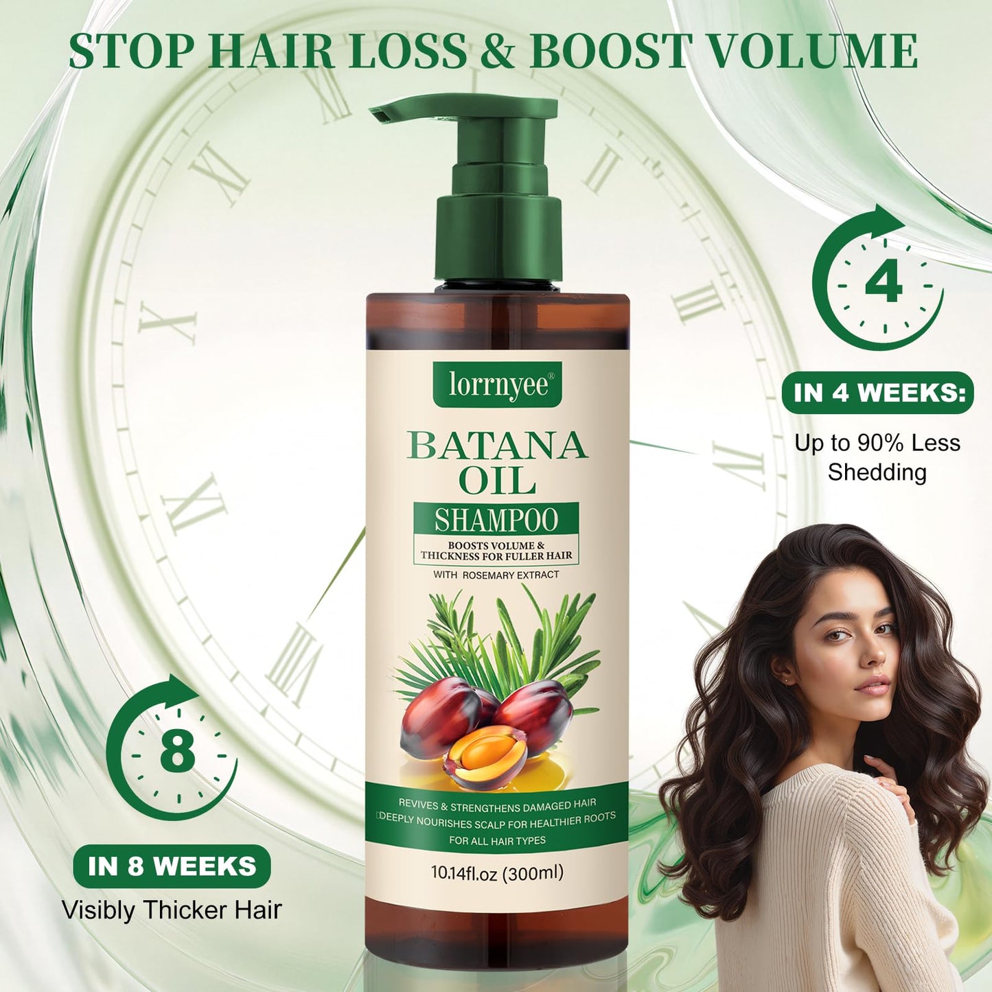 Sulfate free anti hair fall shampoo with organic rosemary extract and biotin