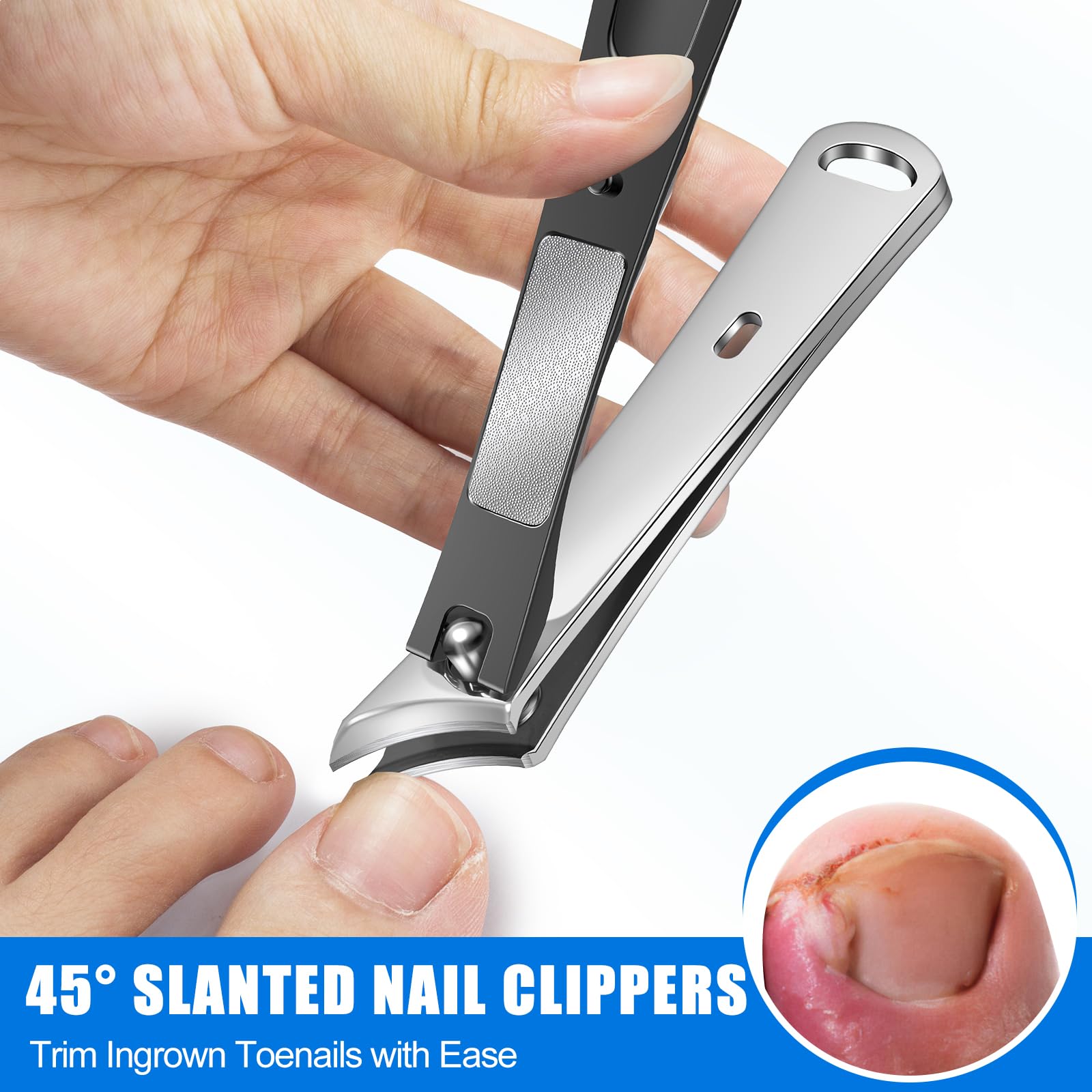 Ergonomic long handle toenail clipper by Fumax