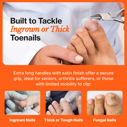 Toenail clippers with protective plastic tip cover attached