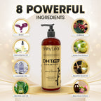 Shiny Leaf DHT Pro Shampoo rear packaging showing usage instructions and ingredients