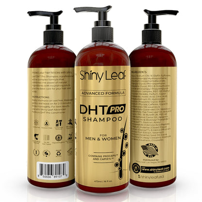 Shiny Leaf hair growth shampoo texture and fluid demonstration view