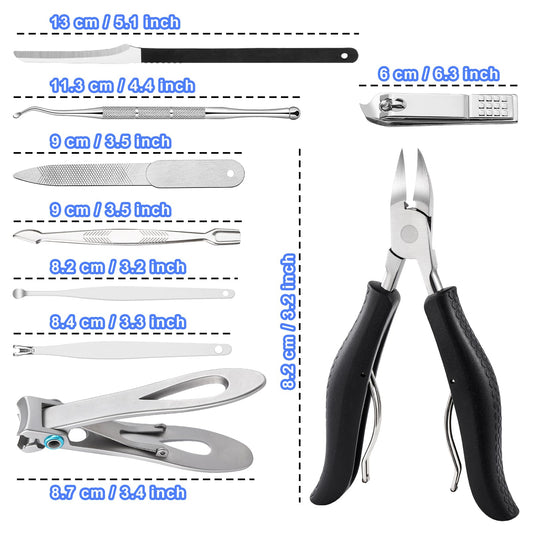 DRMODE wide jaw toenail clipper showing stainless steel blades