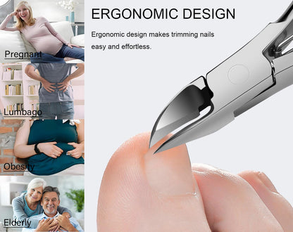 Close up of curved blade on Amar World thick nail clipper