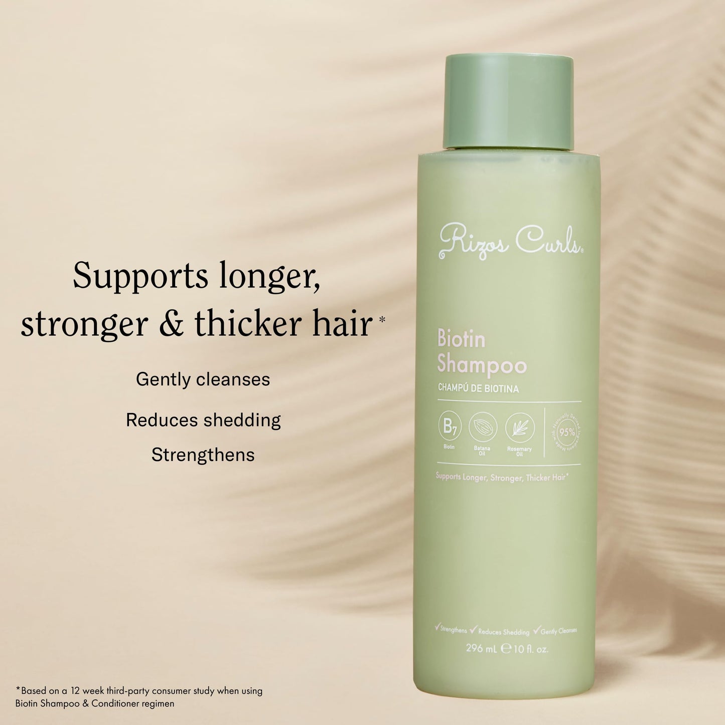 Imported USA clean beauty biotin shampoo for curly hair textures