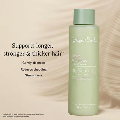 Imported USA clean beauty biotin shampoo for curly hair textures