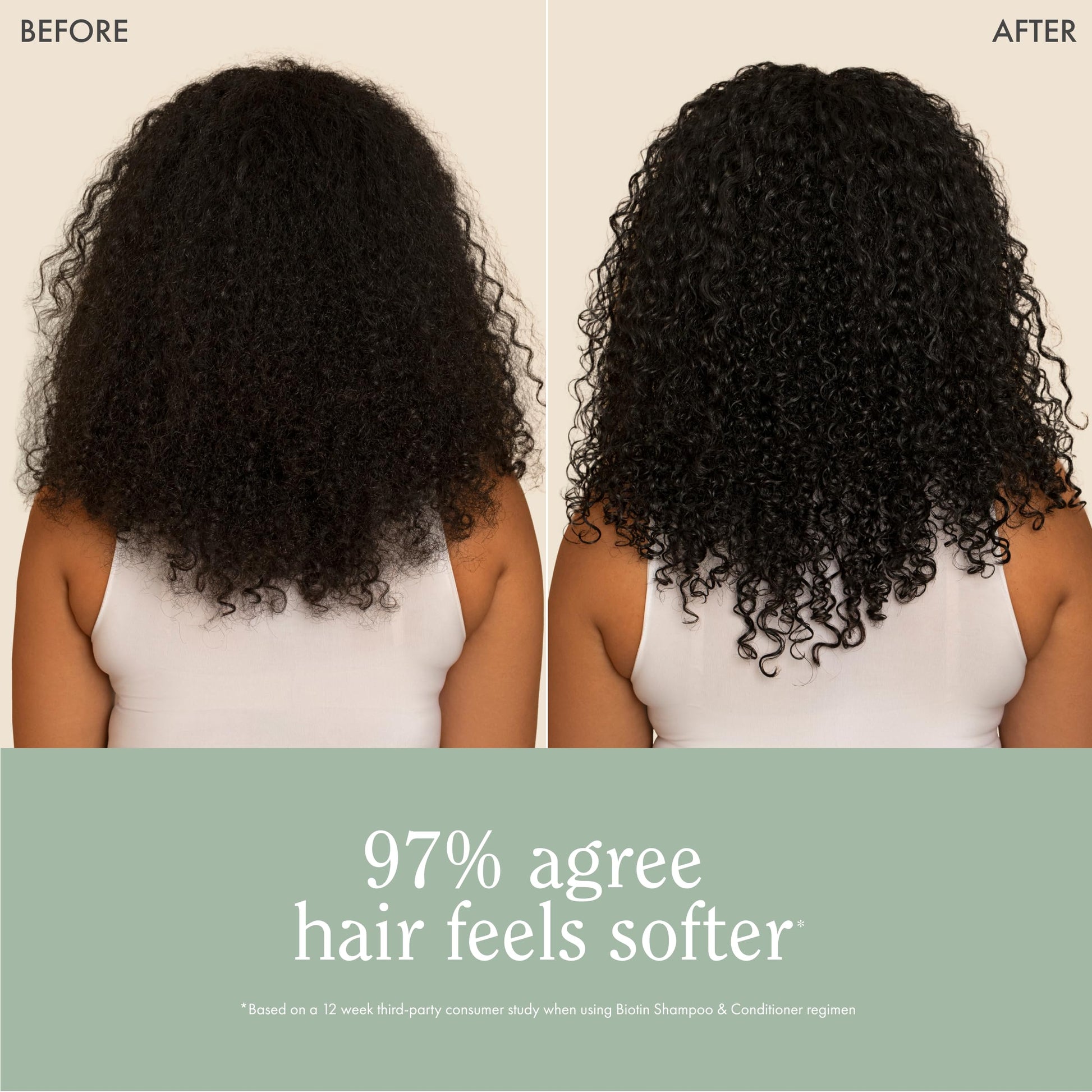 Dermatologist tested vegan biotin shampoo for color treated hair packaging