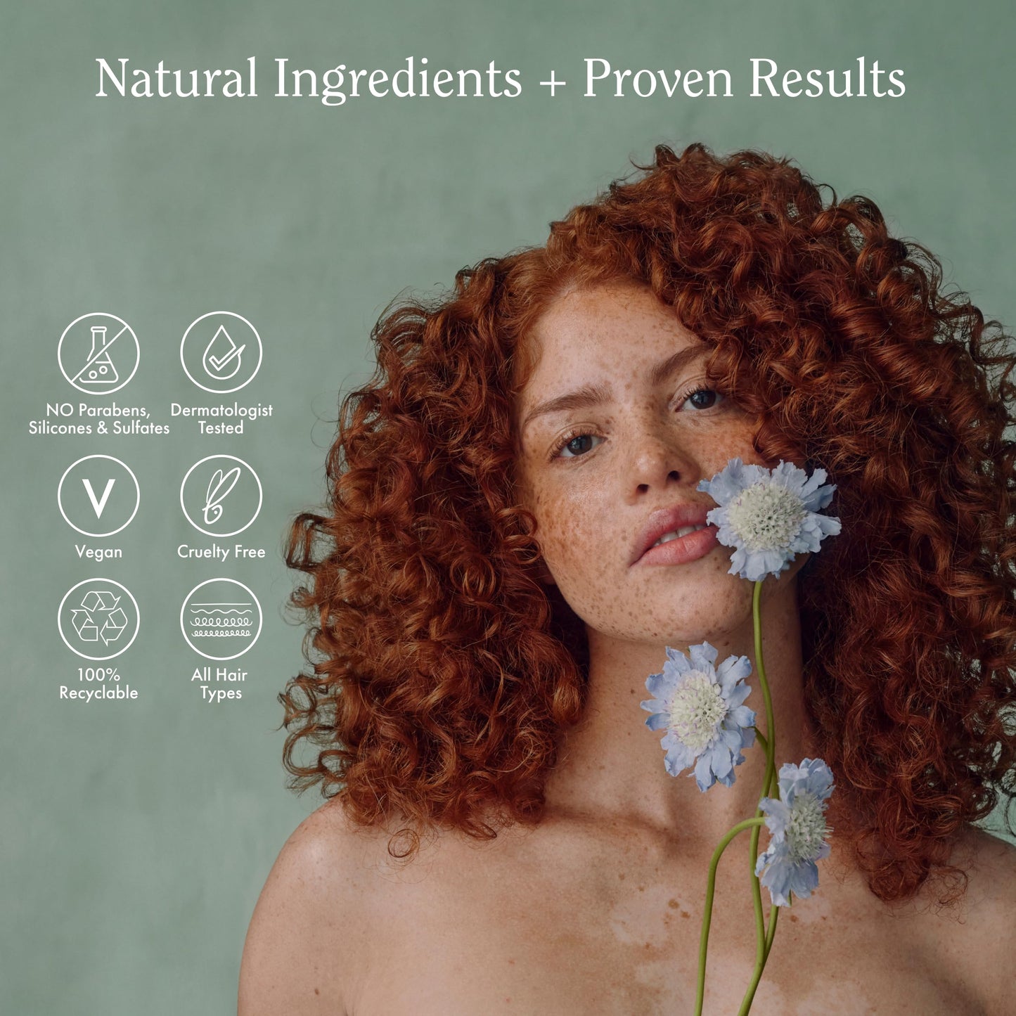 Rizos Curls hair density boosting wash day product presentation