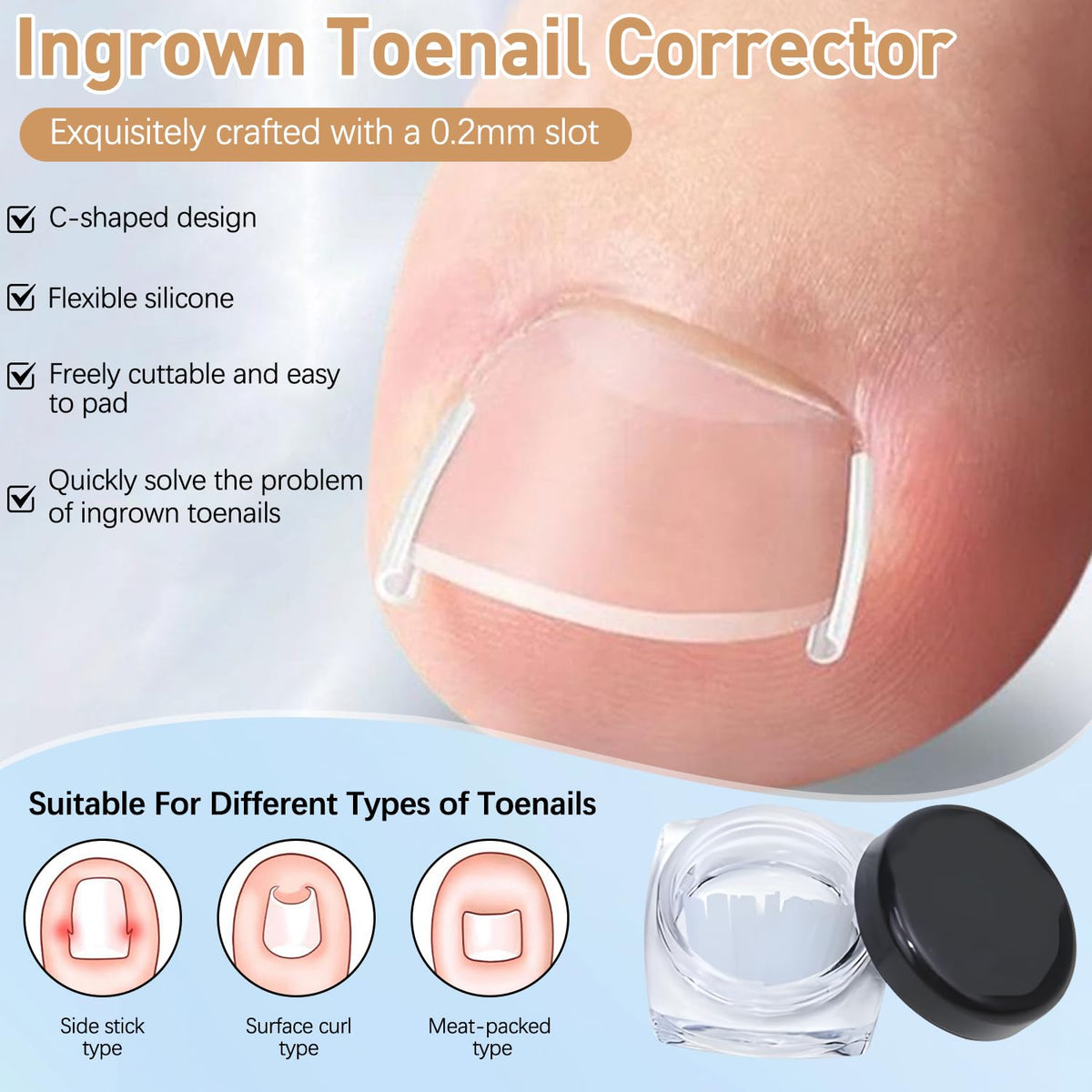 Full layout of the professional pedicure kit components including cuticle pushers and clips.