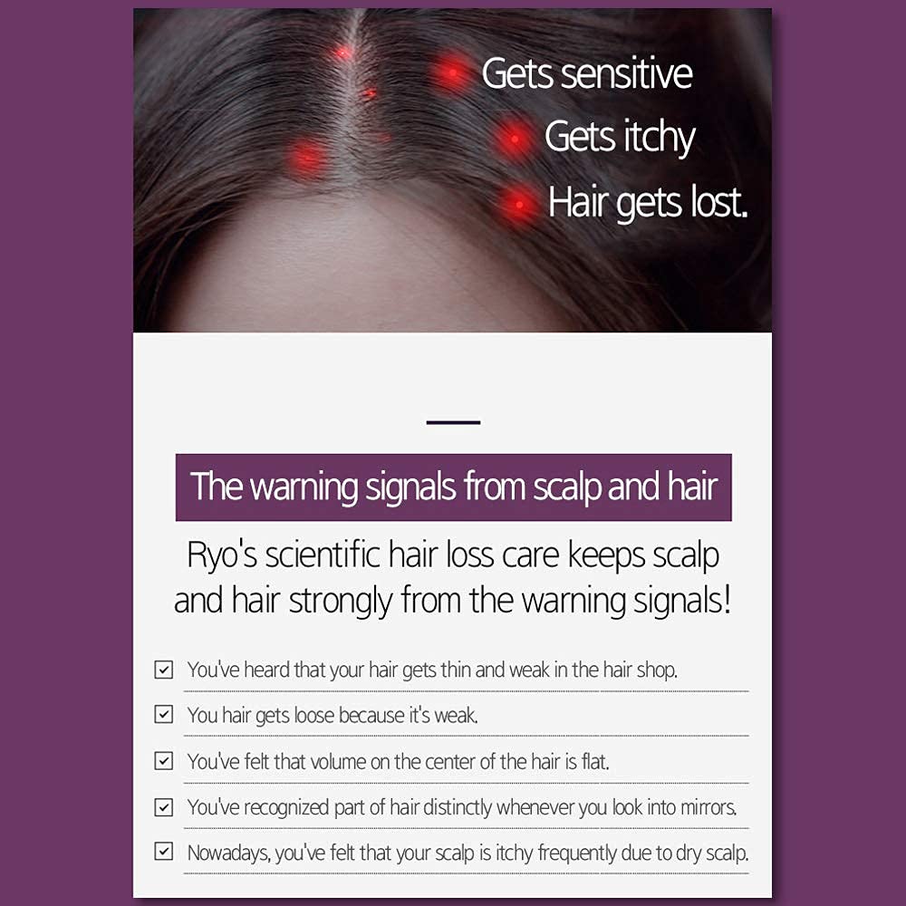 Ryo expert care purple bottle shampoo close up showing product text