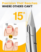 BEZOX heavy duty thick nail cutter showcasing the long non slip ergonomic black handle grip.