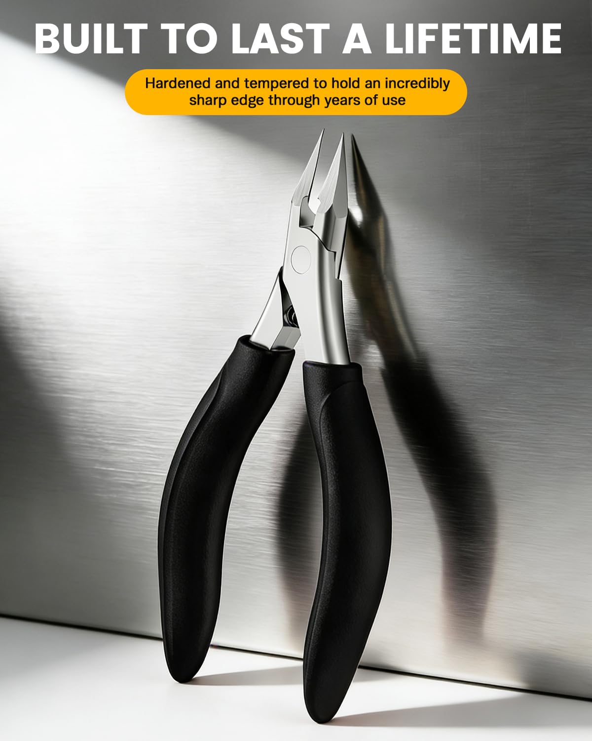 Side view of the BEZOX heavy duty pedicure tool highlighting the comfortable matte black soft grip.