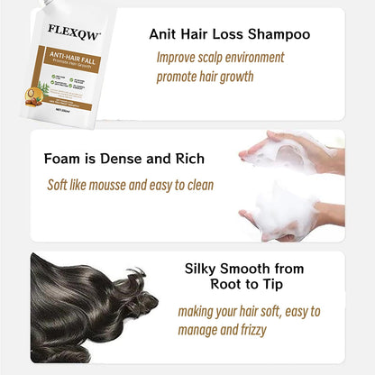 FLEXQW strengthening hair regrowth shampoo for thinning hair scalp care