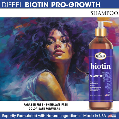 Difeel anti hair loss biotin shampoo close up of pump top