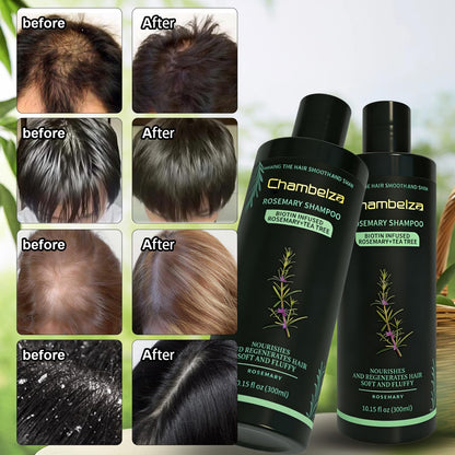 Chambelza organic rosemary shampoo showing the protective cap and packaging details