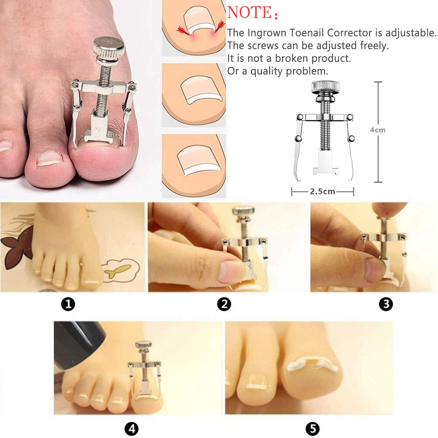 Jtieo stainless steel nail clippers and pedicure tools set