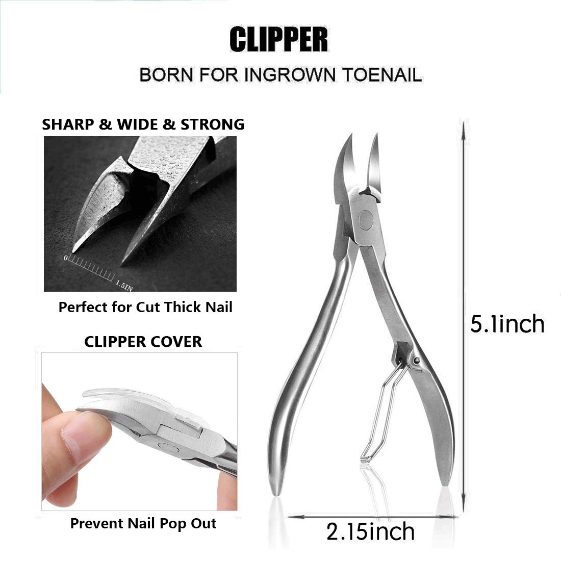 Jtieo ingrown toenail corrector and lever mechanism tool