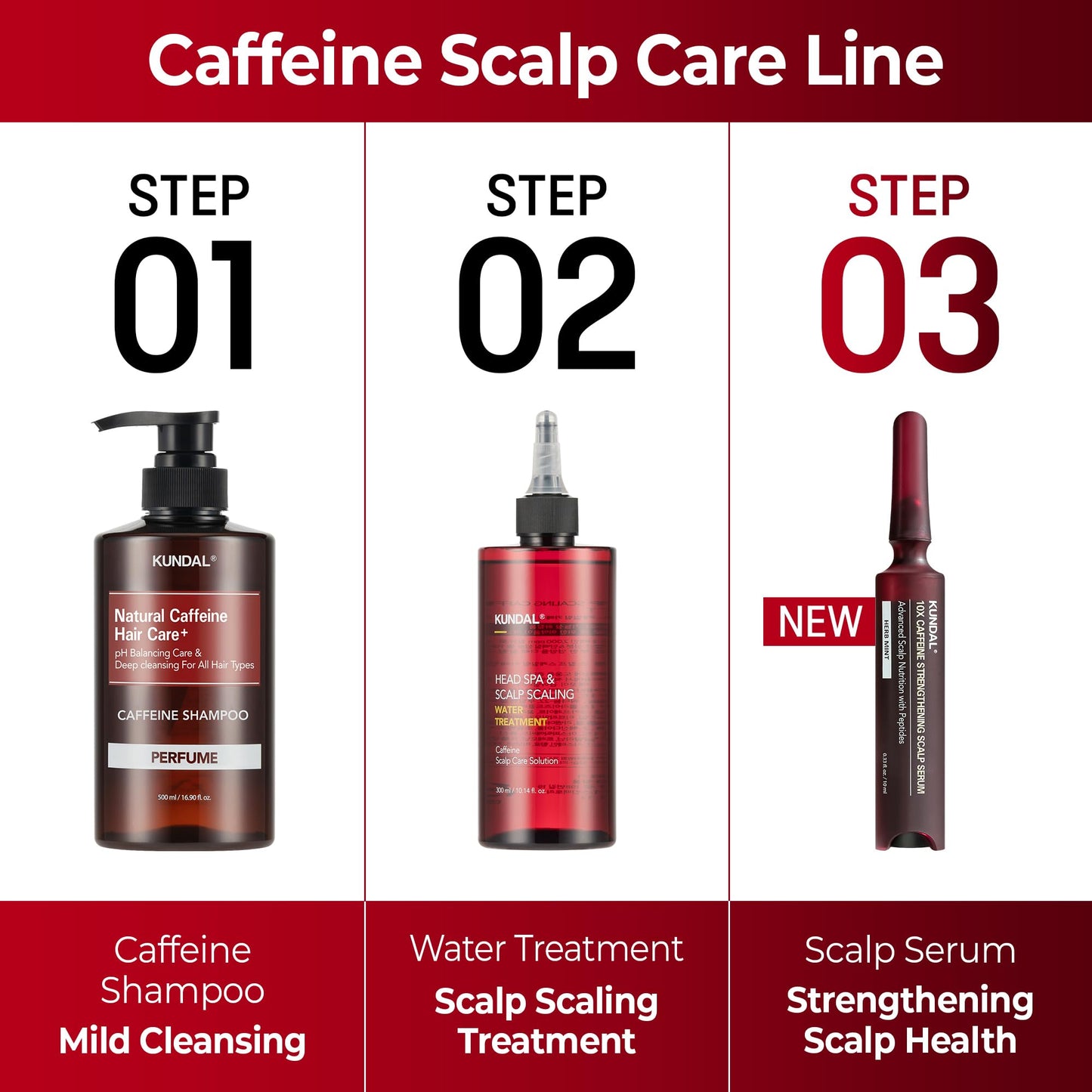 Kundal Korean scalp shampoo side view showing volume details