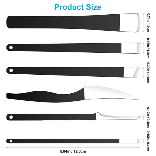 Stainless steel foot care tools collection with specialized blades for home pedicure use