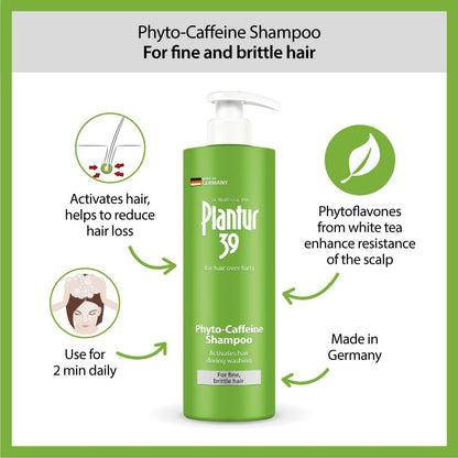 Close up of the 16.9 Ounce bottle cap of Plantur 39 Phyto Caffeine Formula for women
