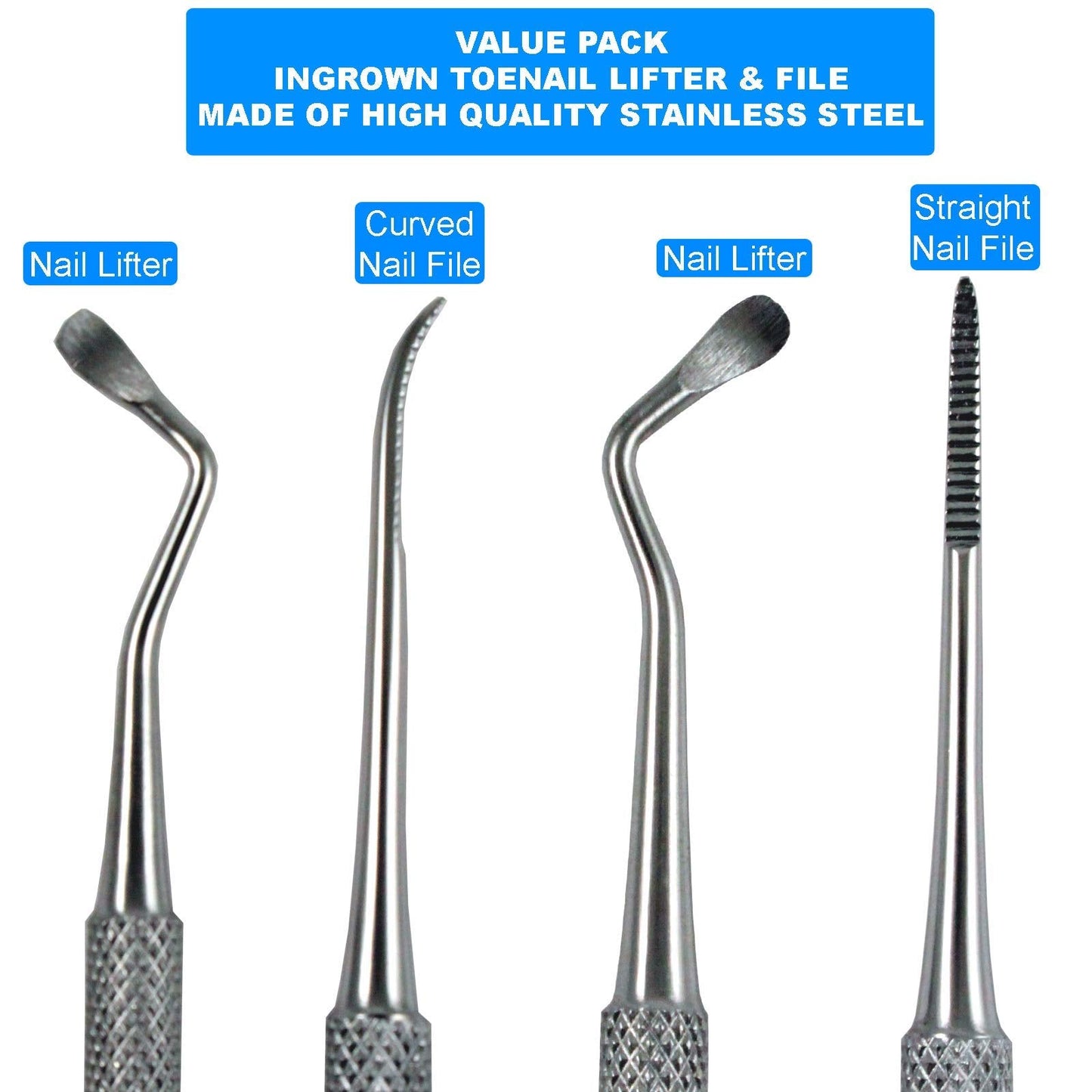 Spoon shaped lifter for sensitive ingrown nail care