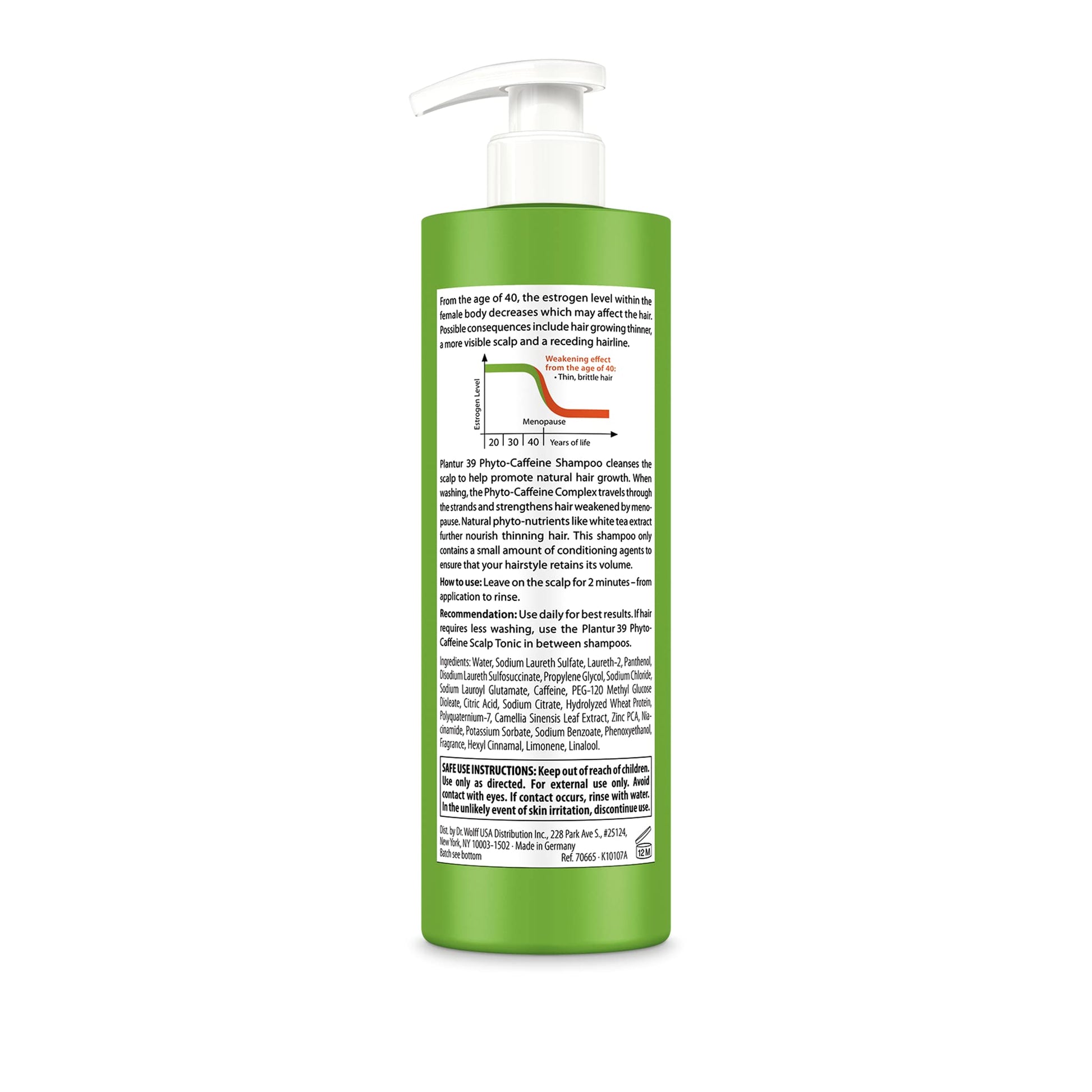 An explicit top down view of the secure seal on the Plantur 39 shampoo container