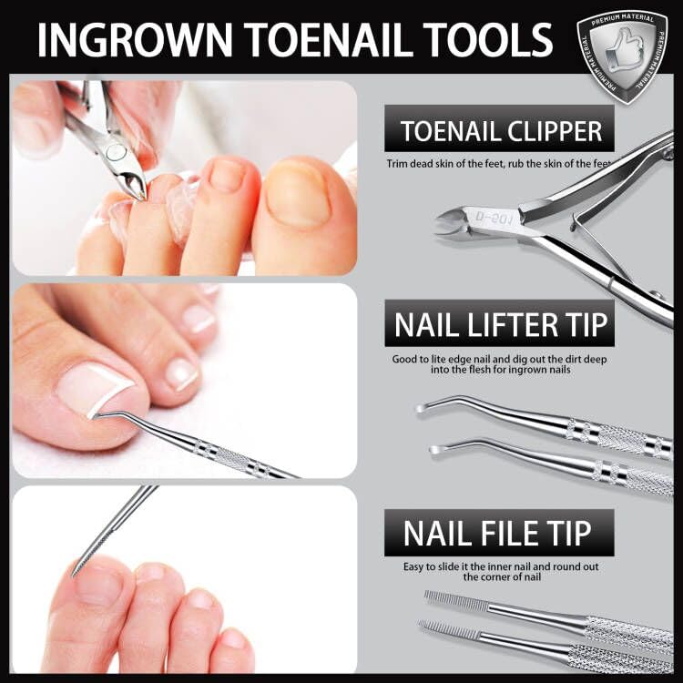 Double-sided toenail file and lifter for precise nail care