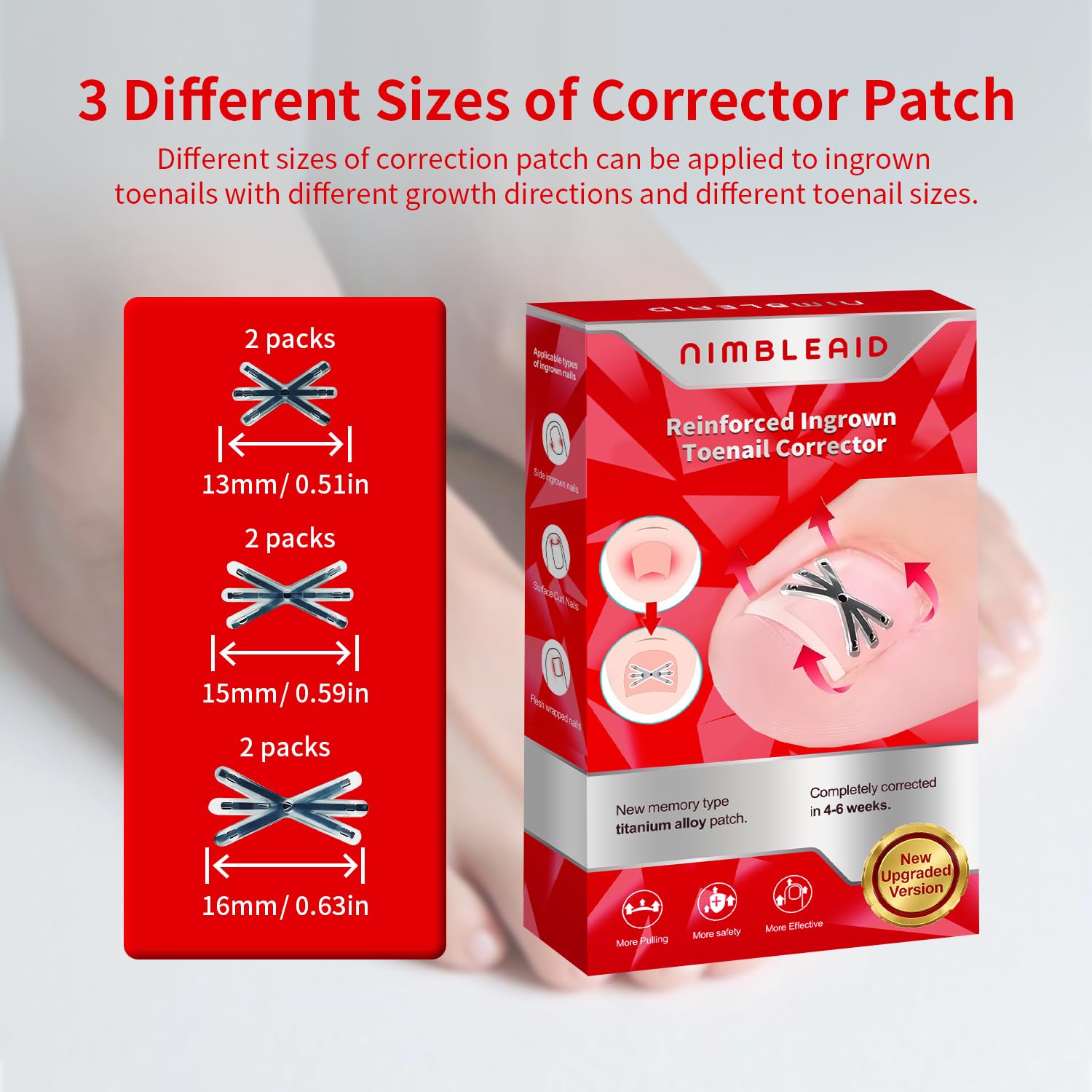Vitasy ingrown toenail treatment supplies laid out to show all fourteen pieces included in the imported home kit.