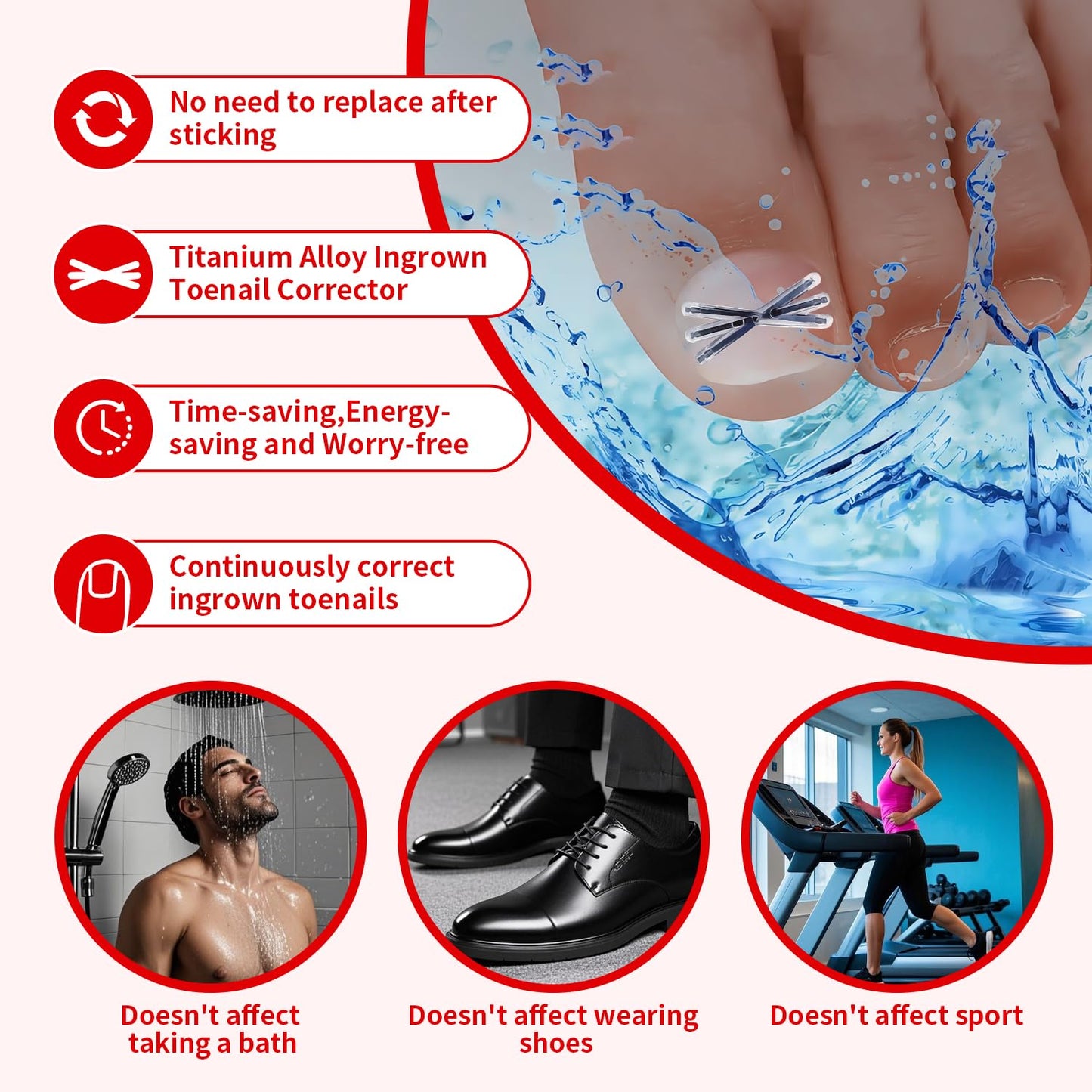 Packaging of the Vitasy USA imported ingrown toenail removal kit emphasizing the premium medical grade components.