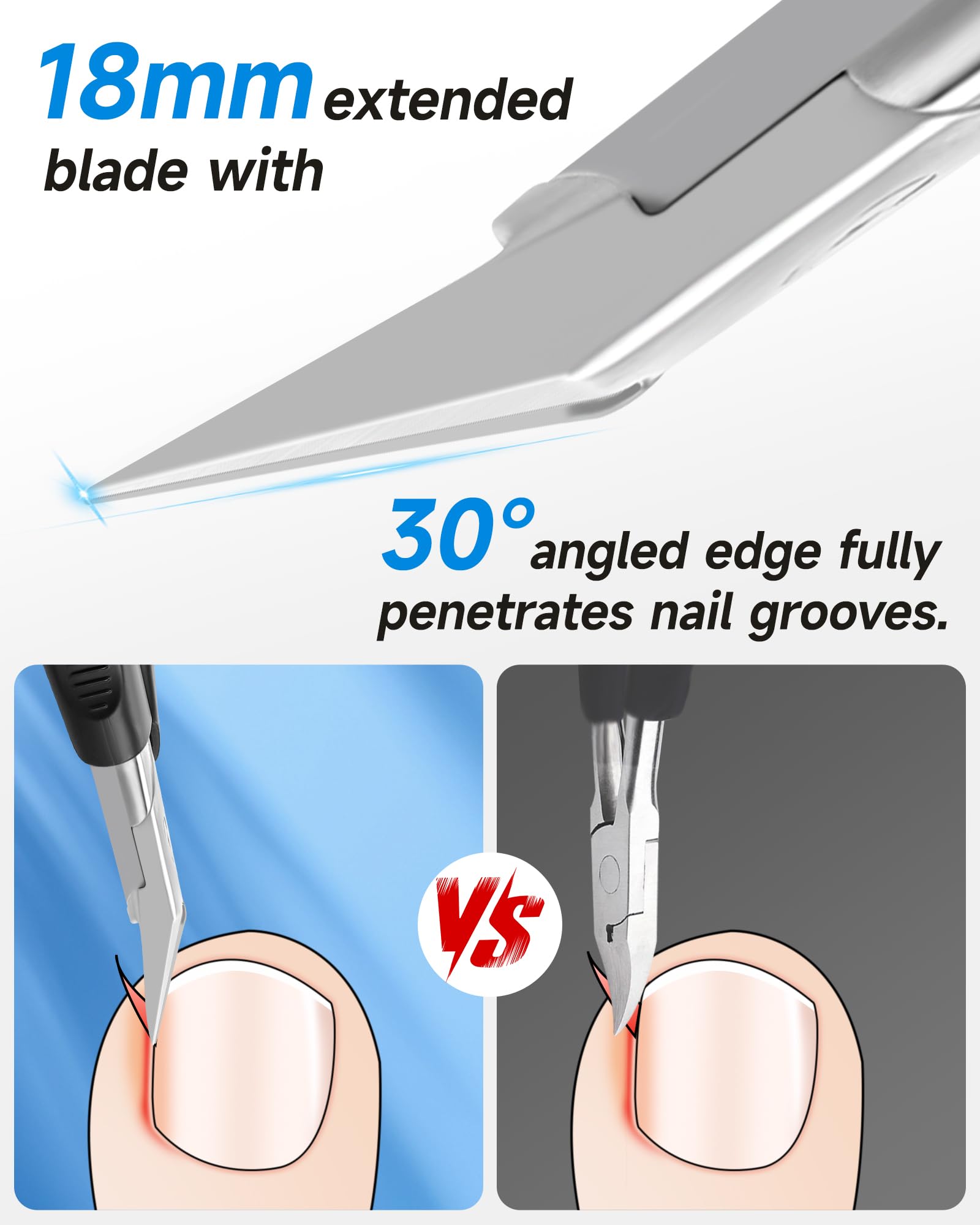 Close up of Tisojpod nail clipper 18mm blade