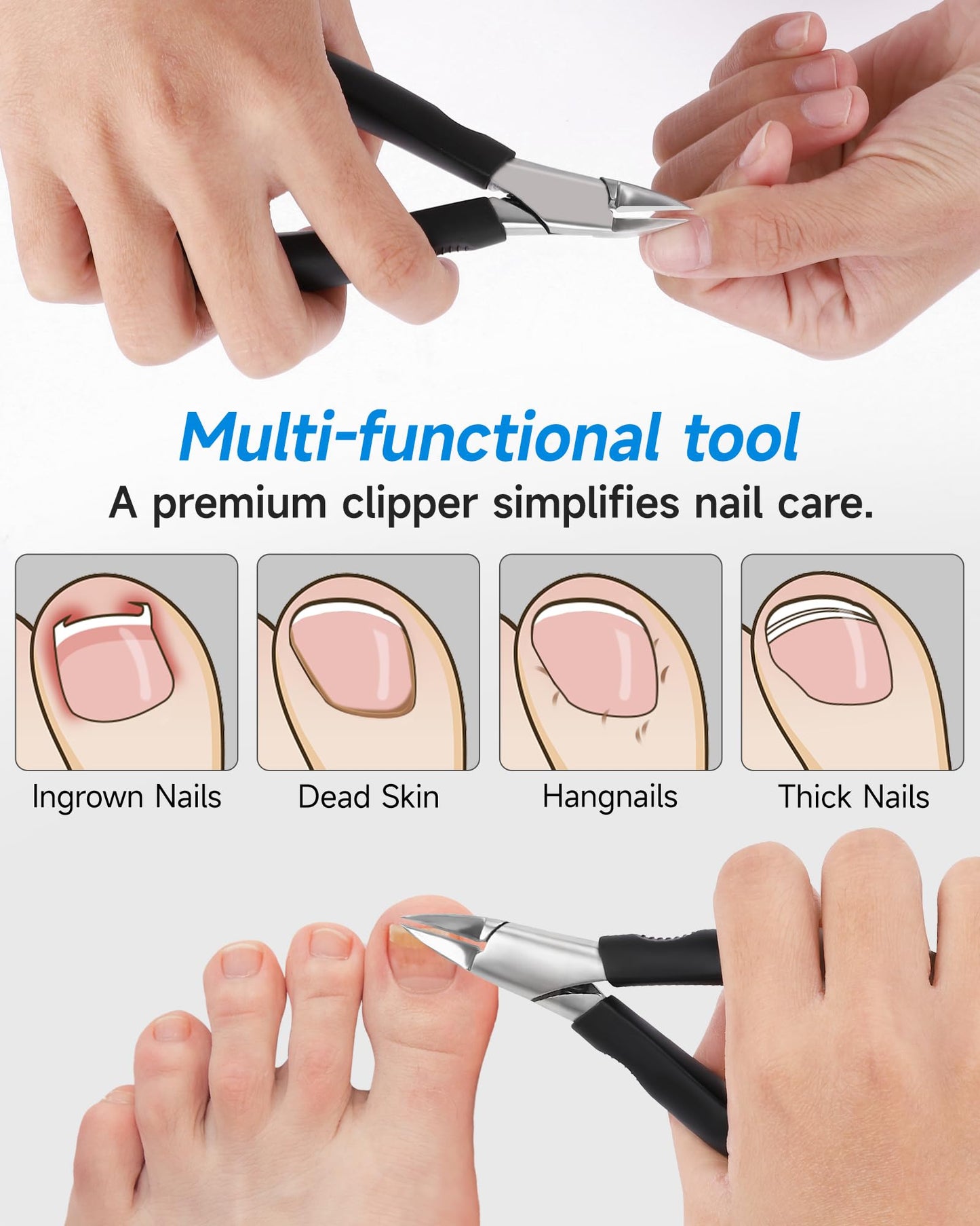 Tisojpod nail clipper with protective cover and pouch