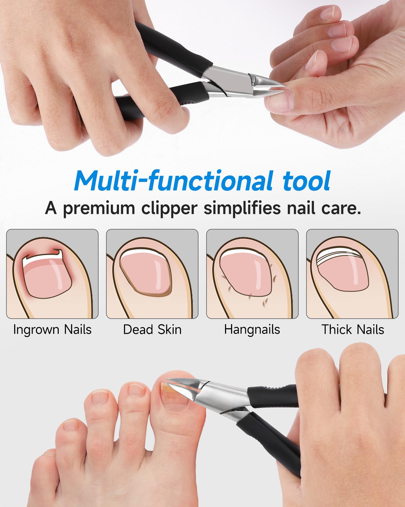 Tisojpod nail clipper with protective cover and pouch