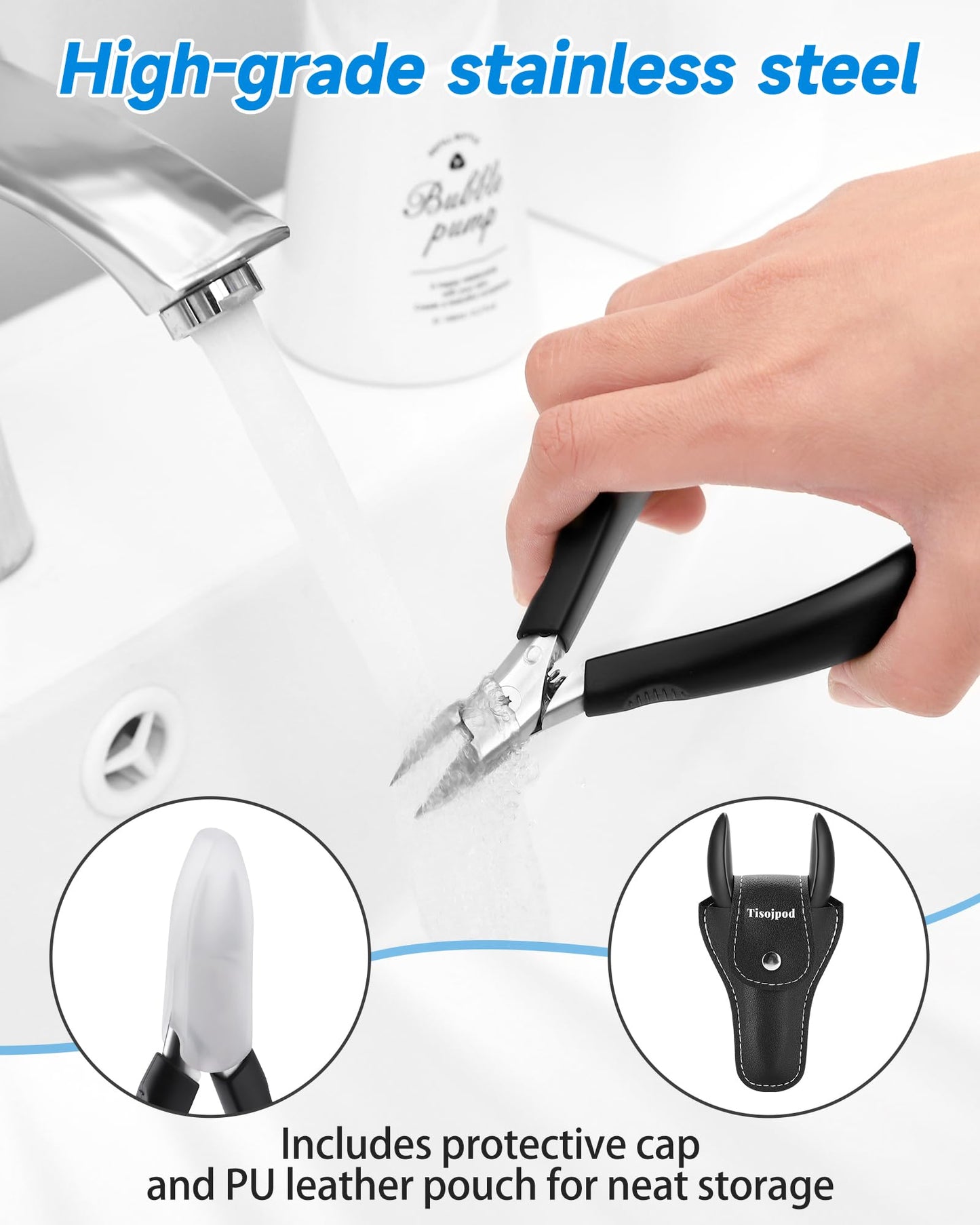 Side profile of Tisojpod professional toenail trimmer