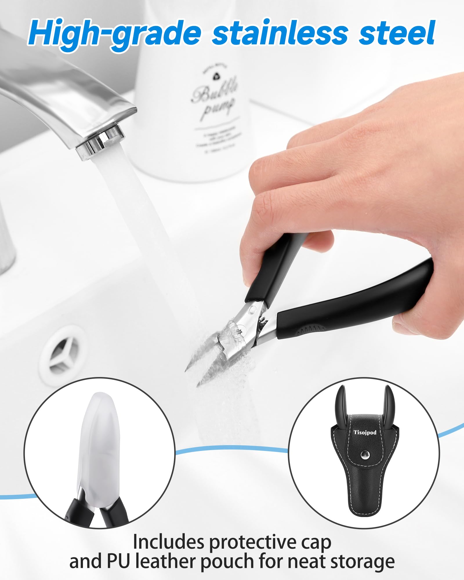 Side profile of Tisojpod professional toenail trimmer