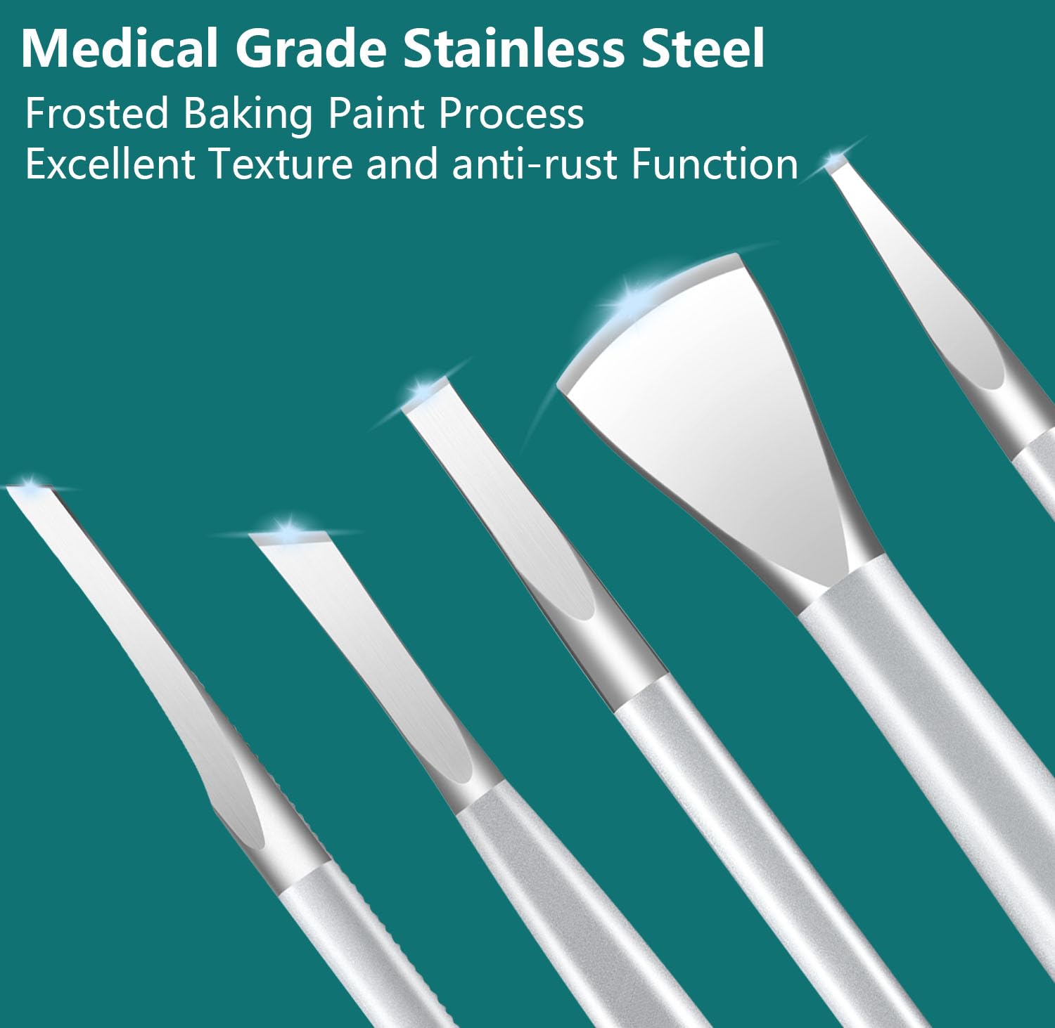 Stainless steel pedicure knife set for ingrown toenails