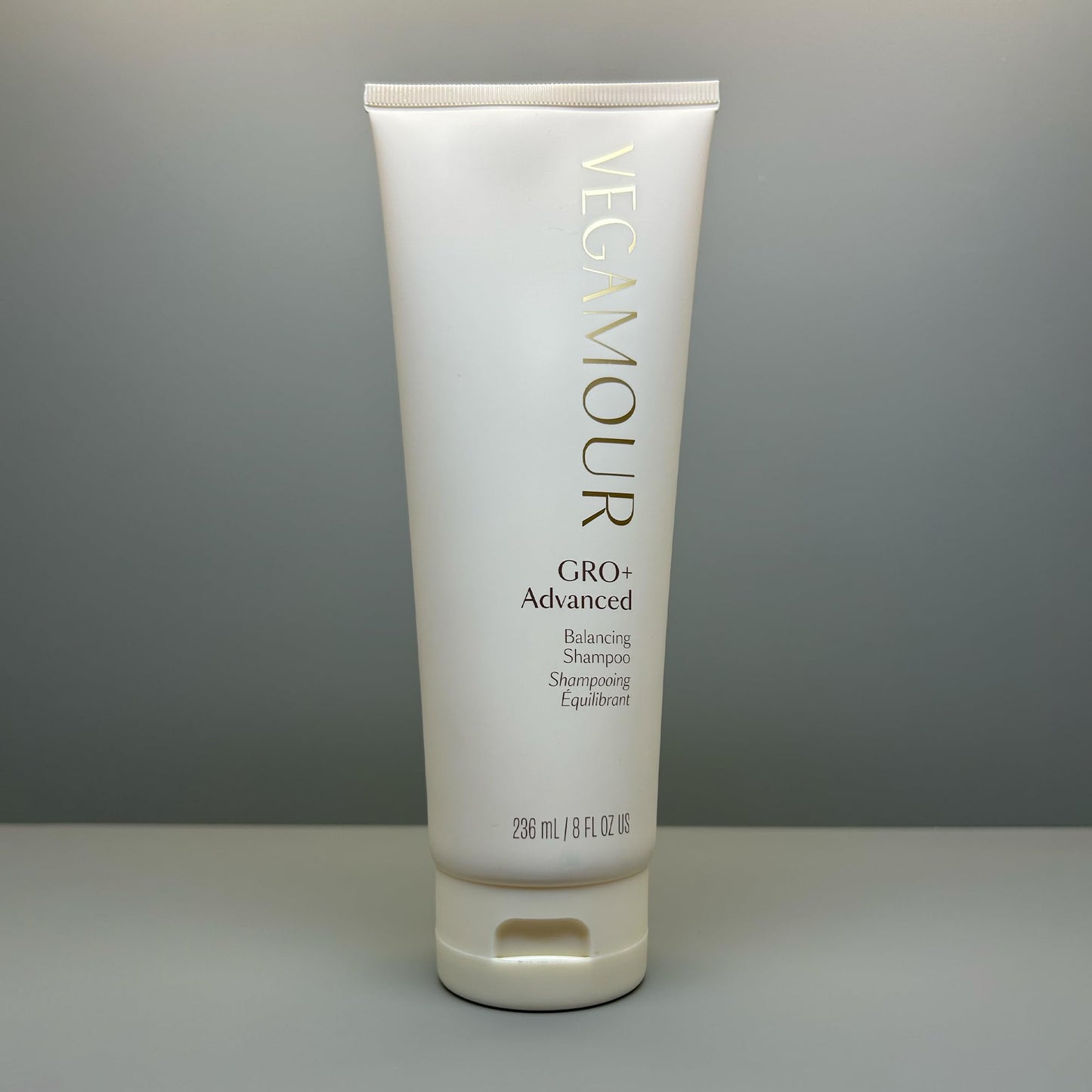 Vegamour hair growth system shampoo bottle back label with directions for use