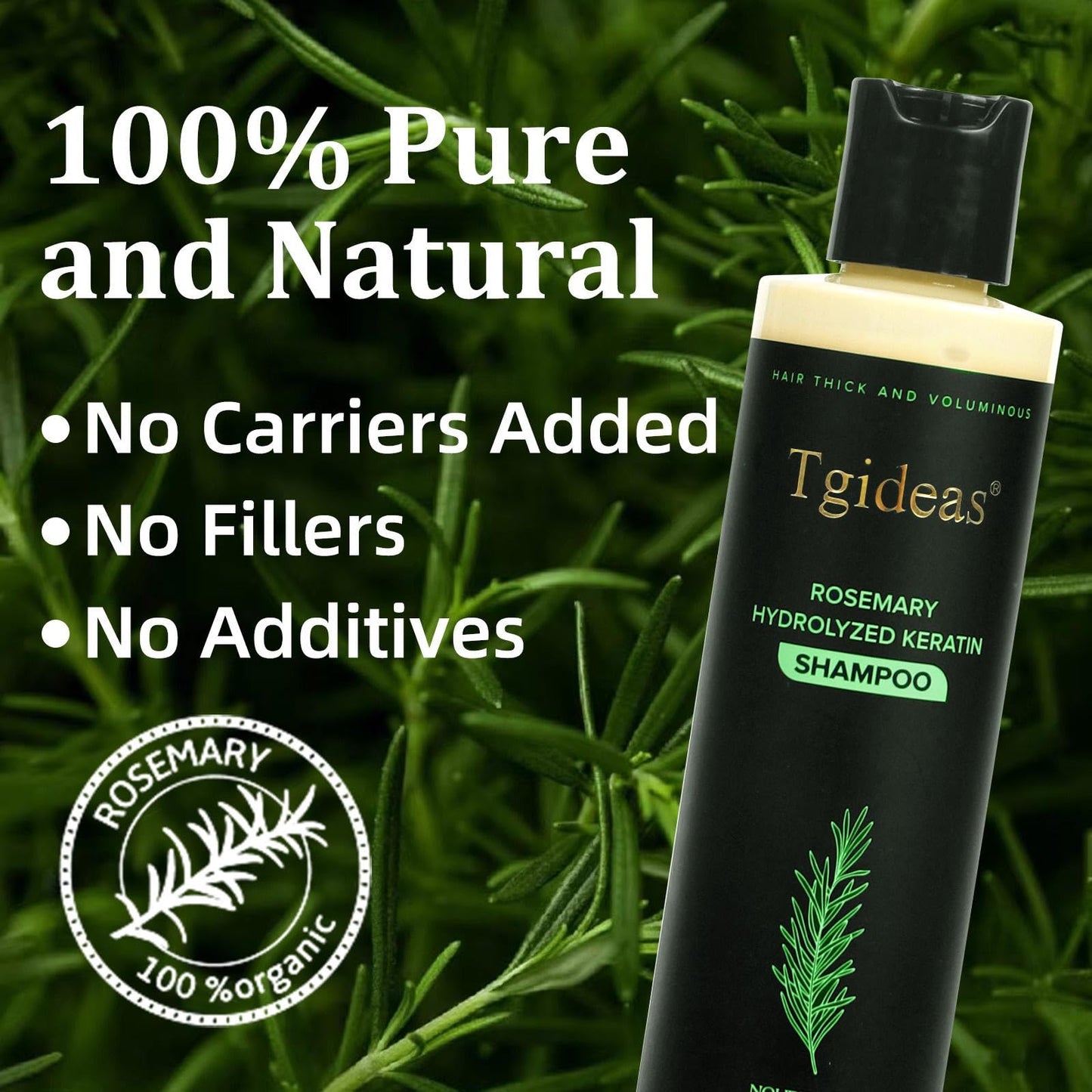 Tgideas vegan thickening shampoo 7.4 fluid ounce packaging details