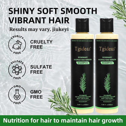 Tgideas organic rosemary hair loss shampoo bottle showcasing ingredients