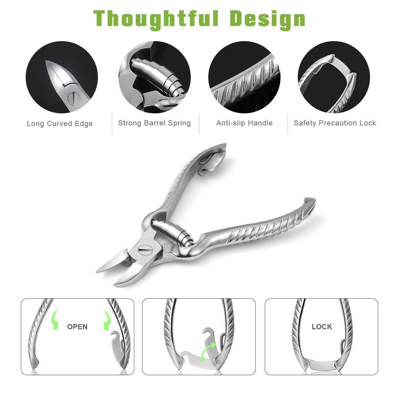 Bezox nail clipper with leather protective case