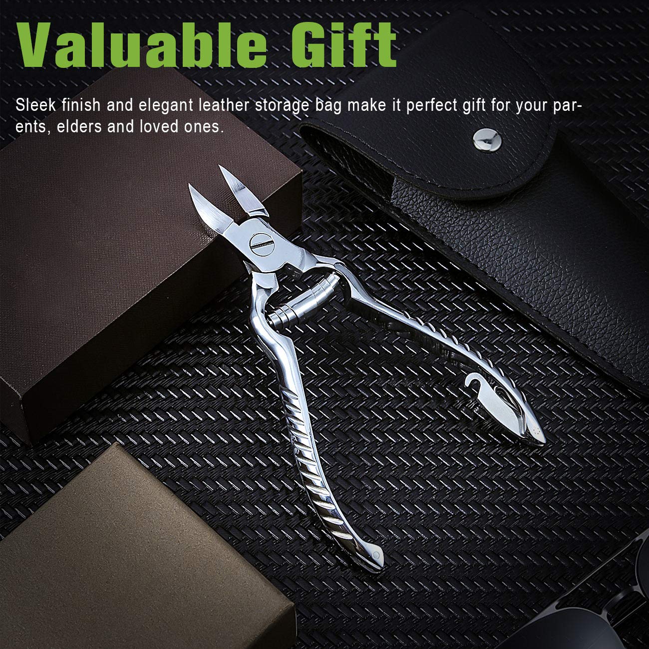 Side profile of Bezox thick toenail clipper