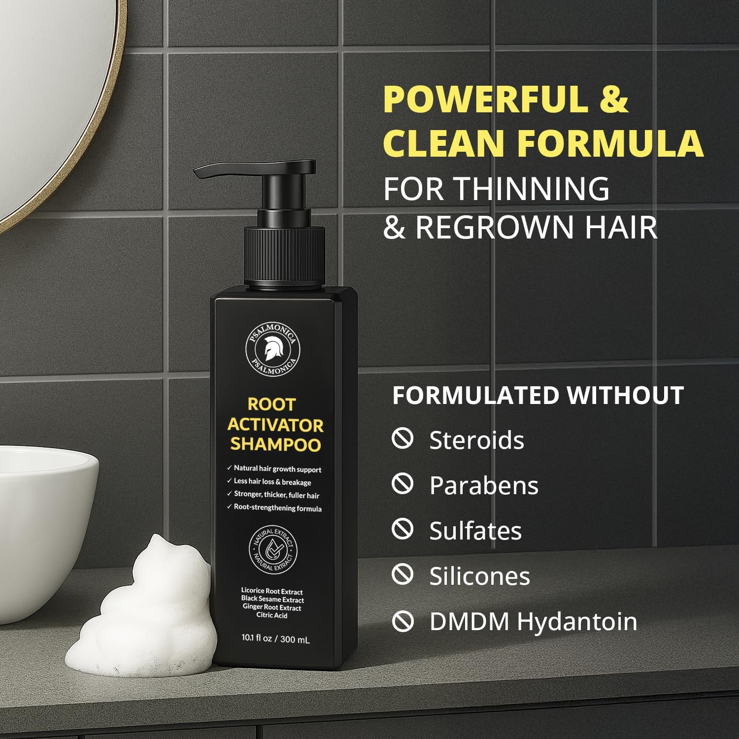 Spartan root activating hair cleanser for men and women