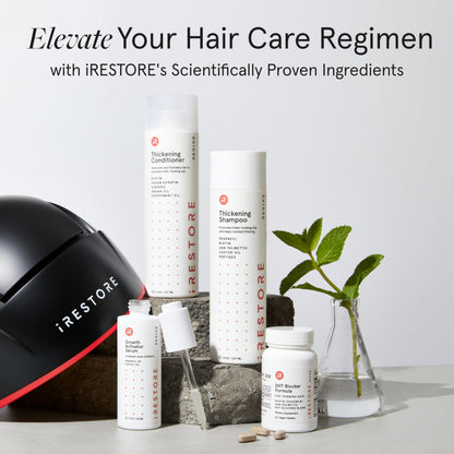 iRestore Redensyl infused thickening formula product shot on clean background