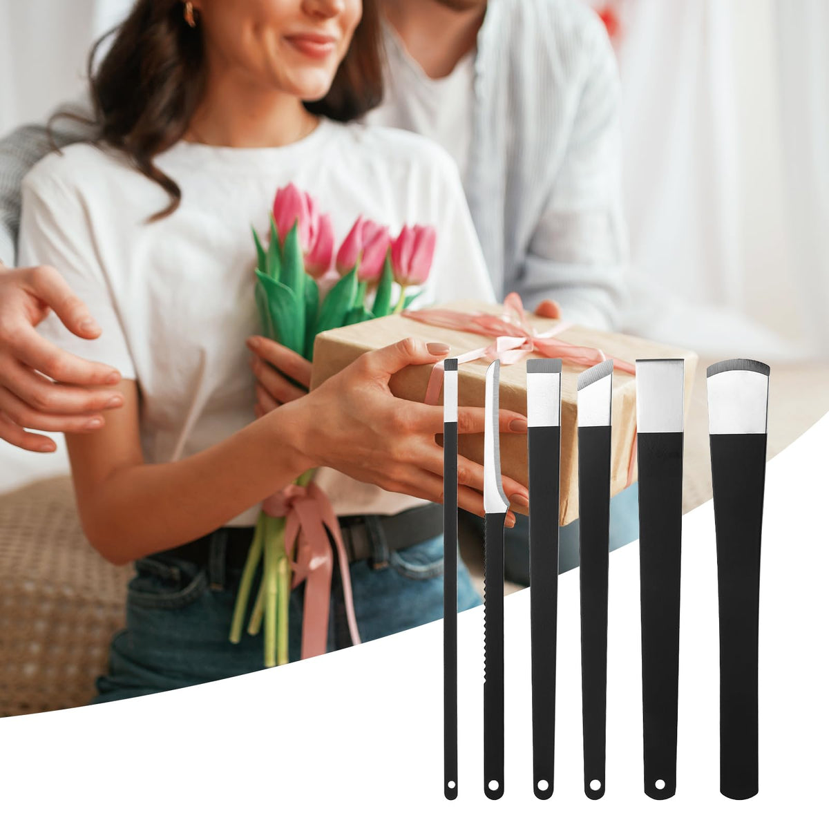 Complete 6 piece foot care tool collection for home pedicure