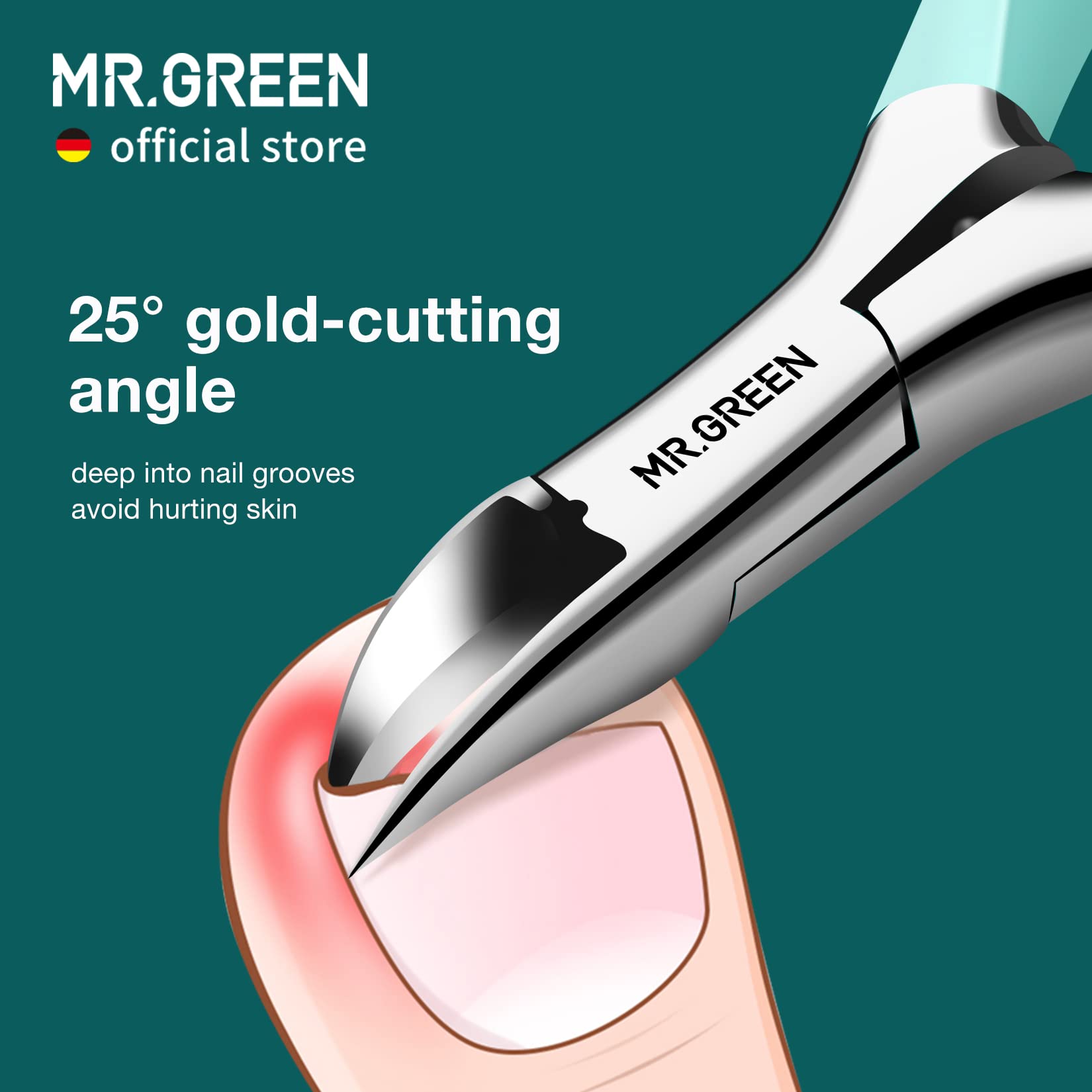 MR.GREEN professional ingrown nail cutter with ergonomic grip