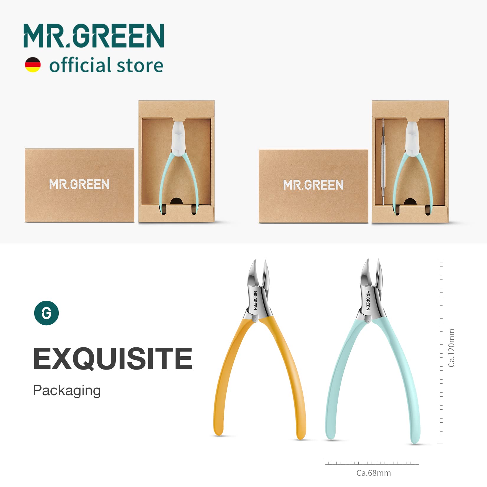 Professional MR.GREEN manicure and pedicure grooming tools