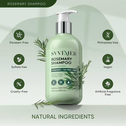 Svvimer scalp care shampoo with rosemary and biotin for thinning hair remedies